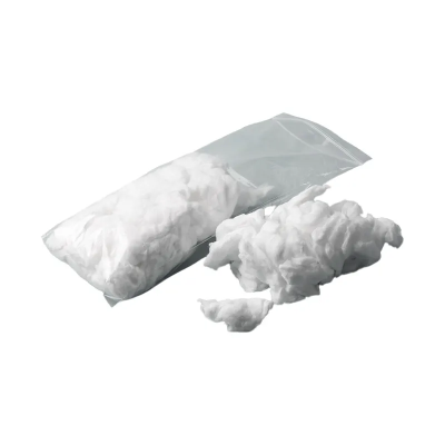 Raw bleached cotton wool