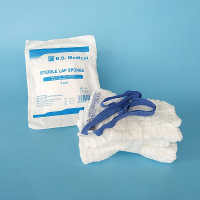 China Medical Pre-washed 45*45cm Gauze Laparotomy Sponge With X-ray And Loop Manufacturer
