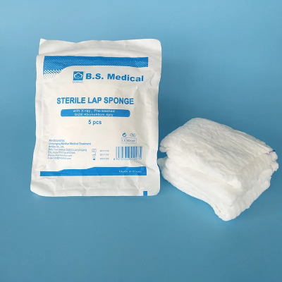 100% Cotton Sterile Laparotomy Sponge Abdominal Swab Surgical Lap Sponge with X-Ray Detectable Threads Blue Loop