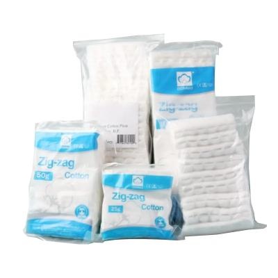 China China Supply Wholesale Ce Approved Medical Bleached Absorbent Zig-Zag Cotton Manufacturer